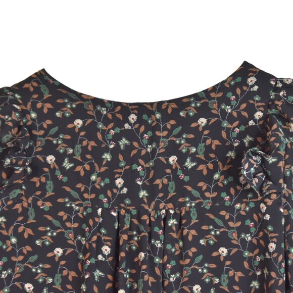 Lucca Dress S Womens Floral Print Cottage Core Long Sleeve Button Lined Boho - Picture 12 of 12